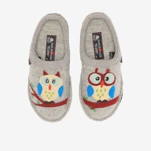 Haflinger Oliva Owl Wool Slipper 39 Comfy Cozy Novelty Spring Quirky Eclectic
